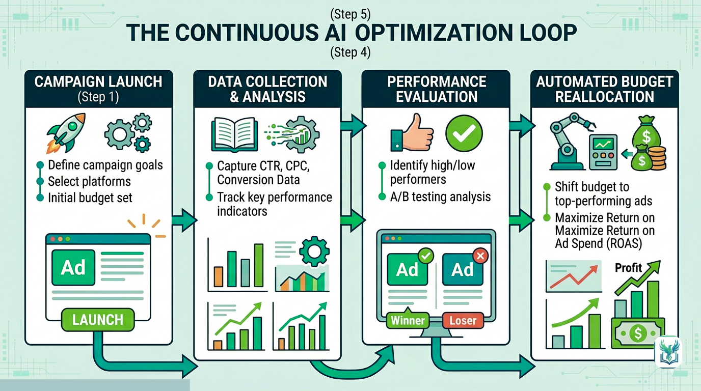 The Continuous AI Marketing Campaign Optimization Loop Chart for Small Businesses