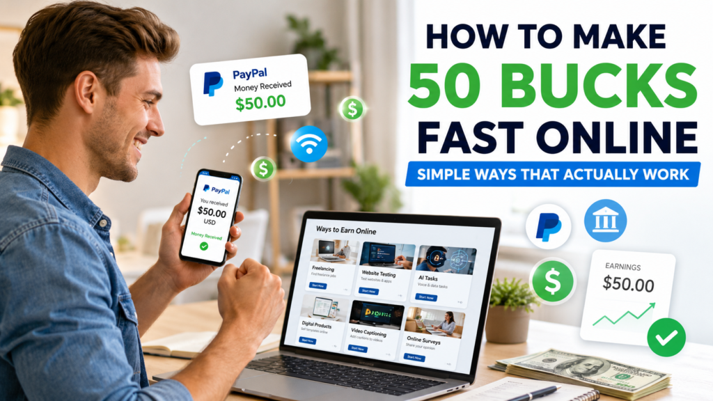 how to make 50 bucks fast