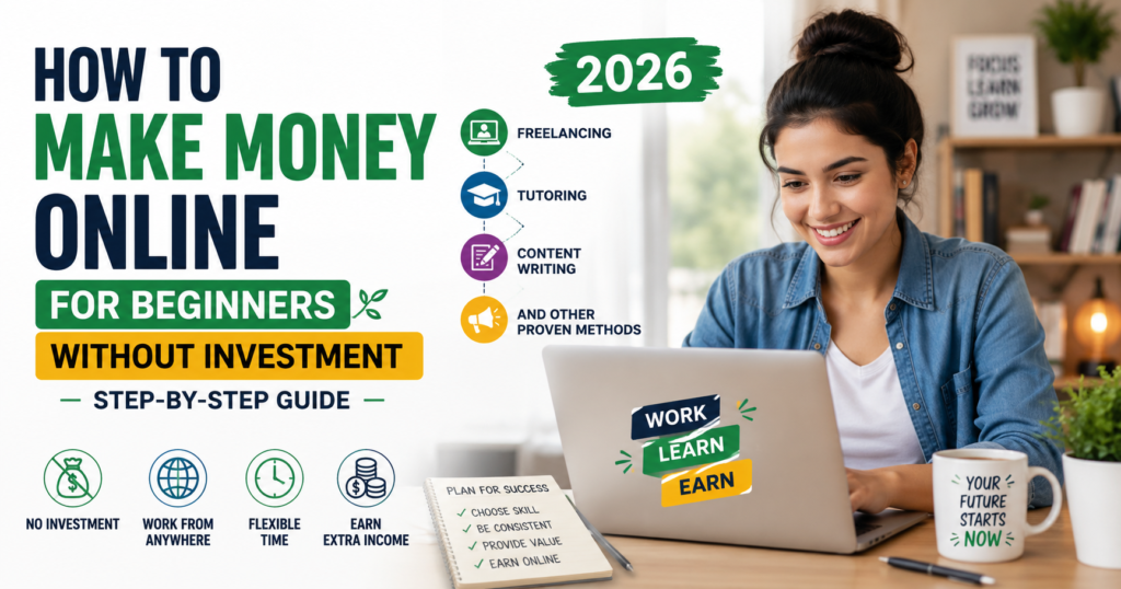 How to make money online for beginners without investment - 2026 guide