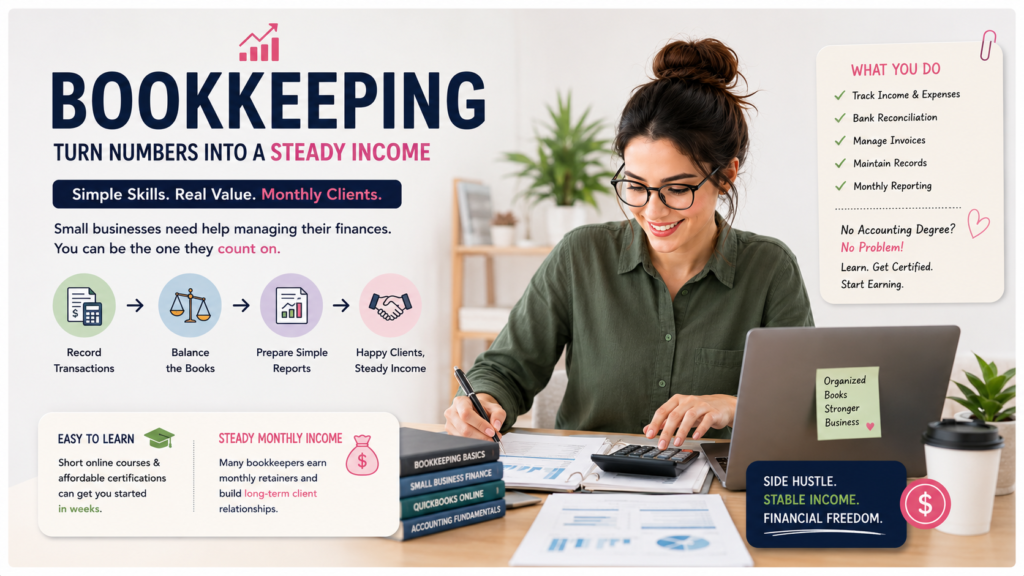 bookkeeping turn numbers into a steady income