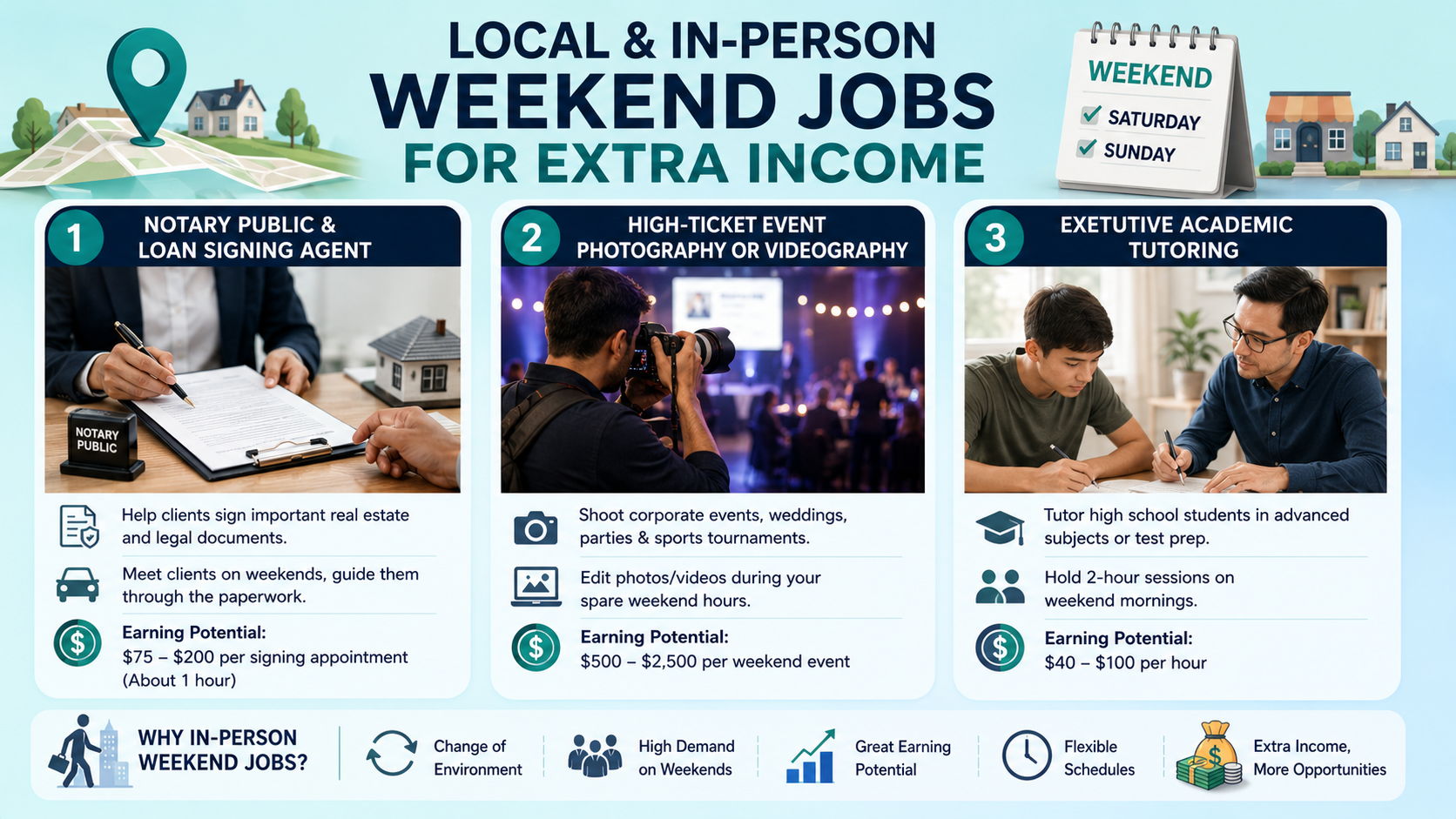 local & in person weekend jobs for extra income