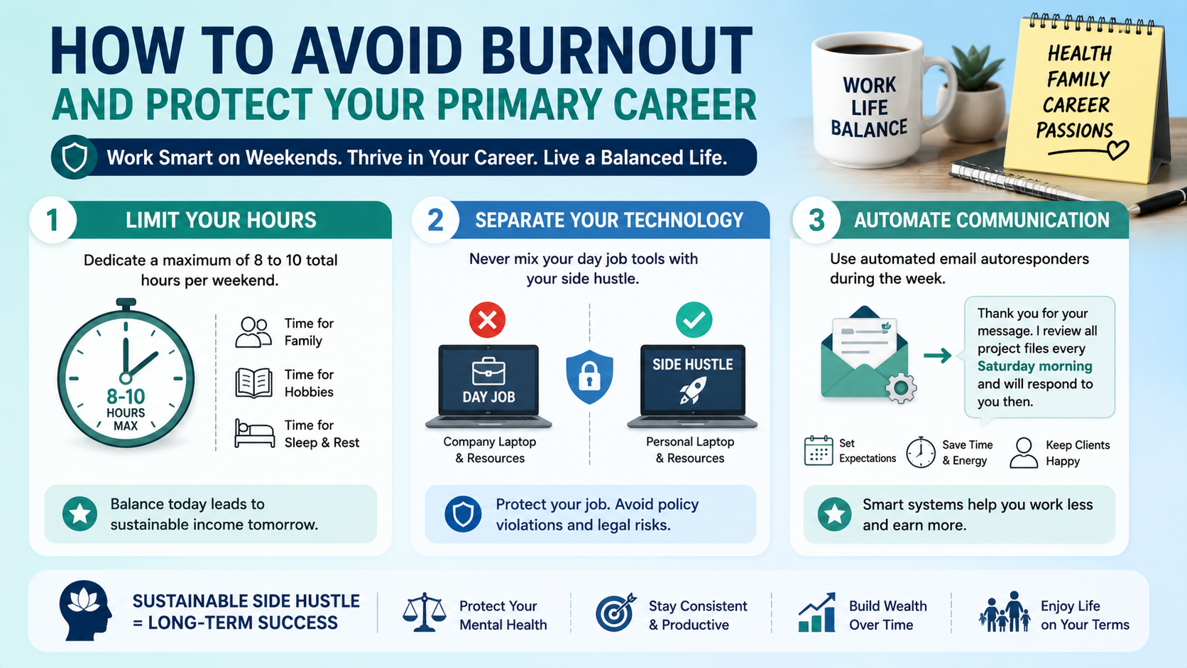 how to avoid burnout and protect your primary career