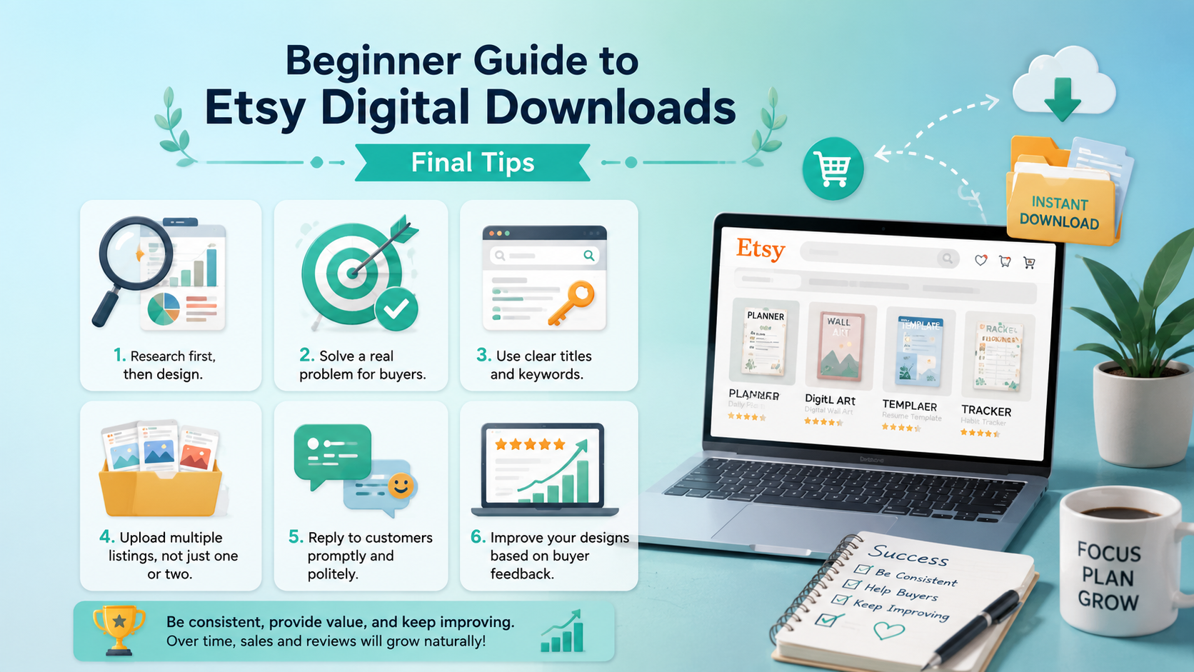 Selling Digital Products on Etsy: A Beginner's Income Guide 4 How to download etsy digital products