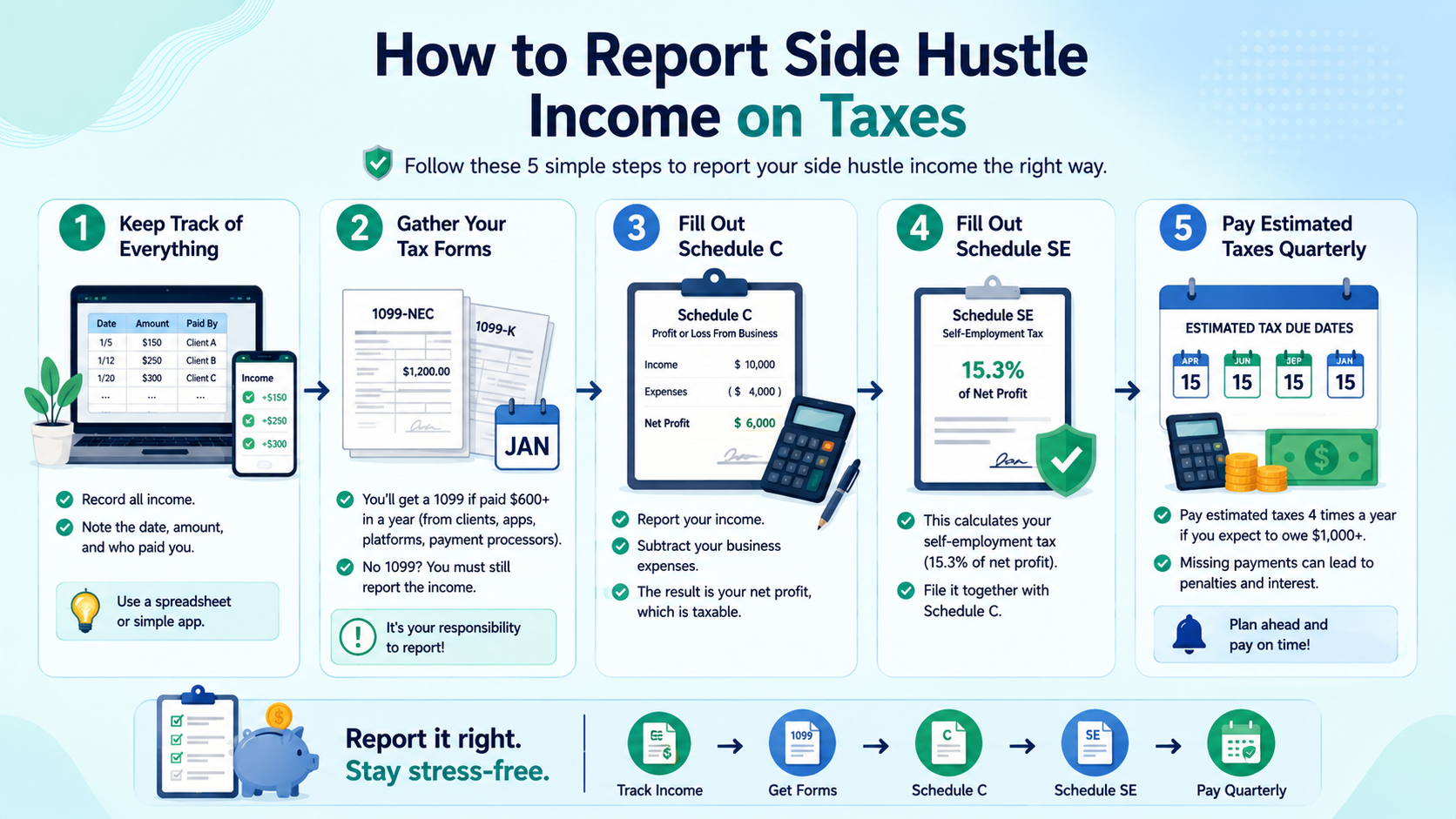 Side Hustle Income and Taxes: What Beginners Need to Know 3 how to report side hustle income on taxes