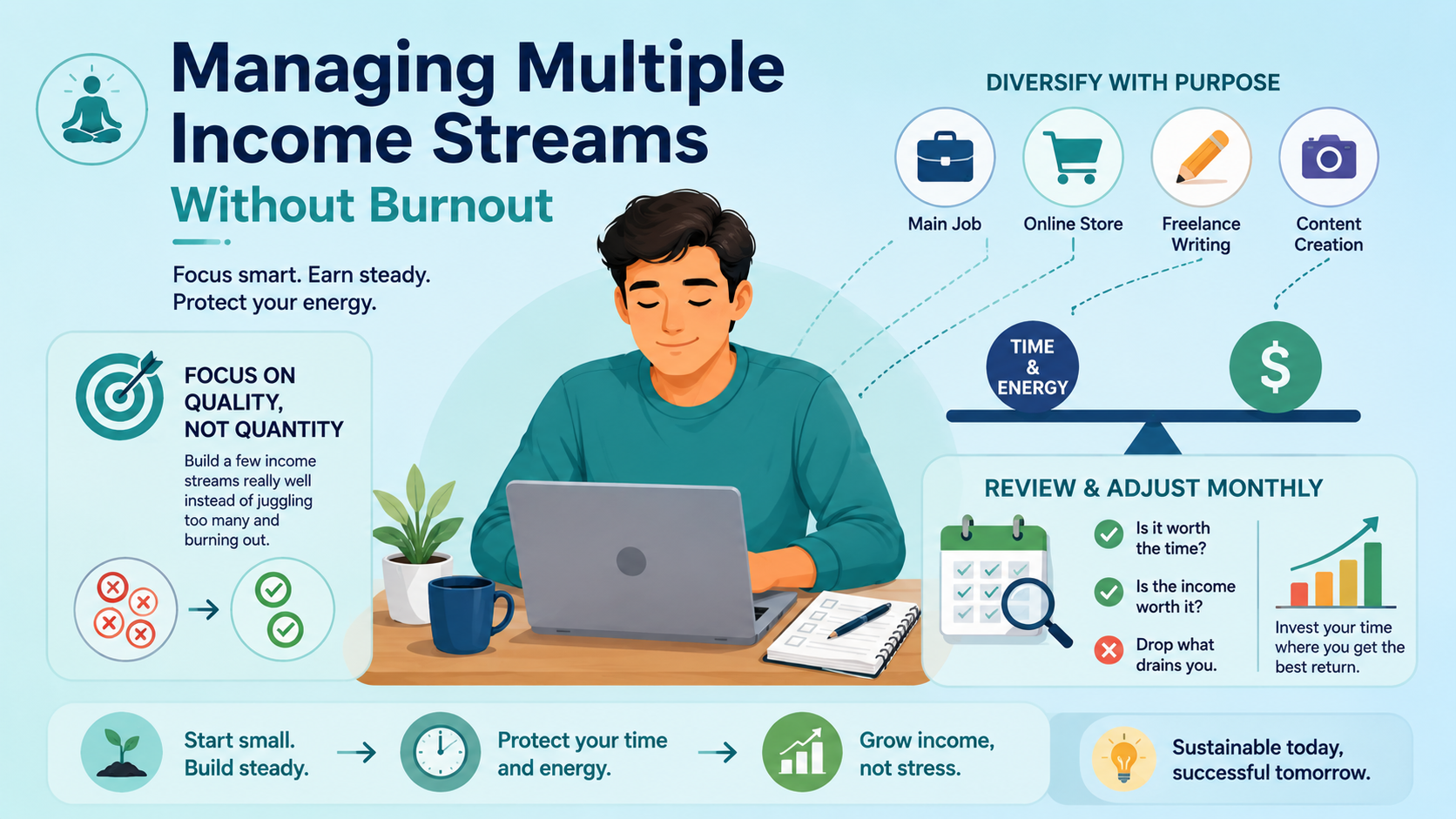 How to Avoid Side Hustle Burnout While Working Full-Time 4 managing multiple income streams without burnout