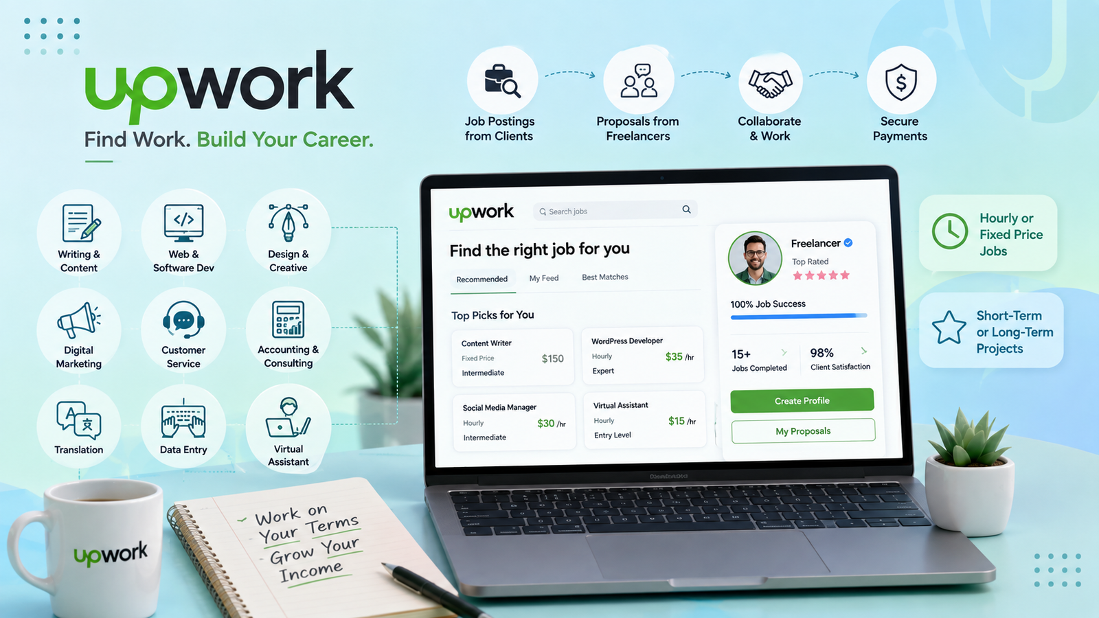 upwork find work build your career