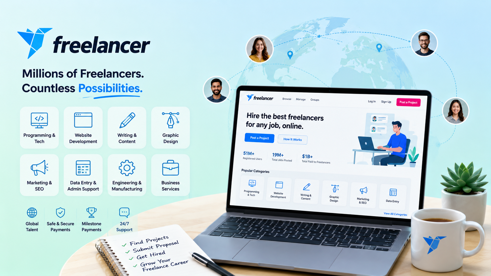 freelancer millions of freelancers countless possibilities