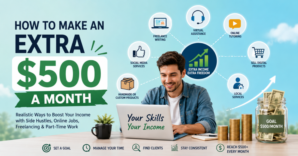 how to make an extra 500$ a month