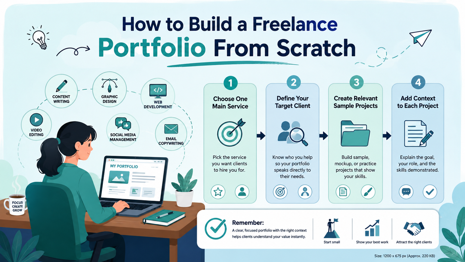 how to build a freelance portfolio from scratch