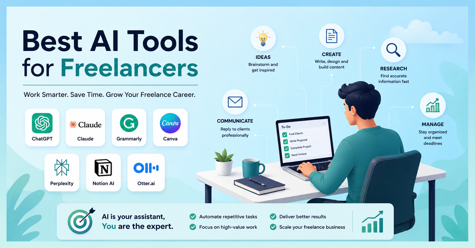 Transform Your Freelance Career: 9 Essential AI Tools for Success 1 best AI tools for freelancer