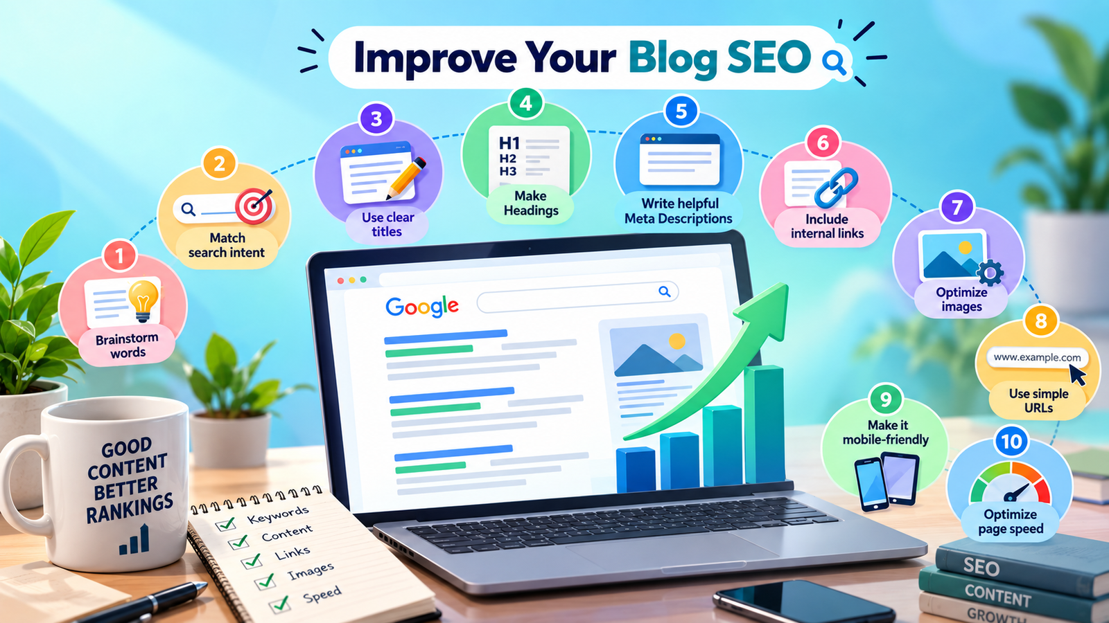 upload good content and improve blog seo