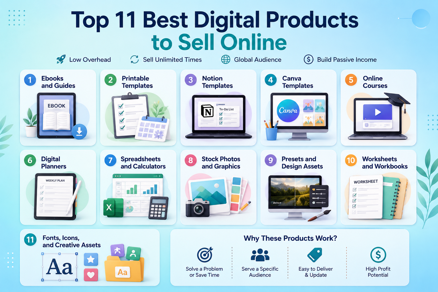 Top 11 best digital products to sell online