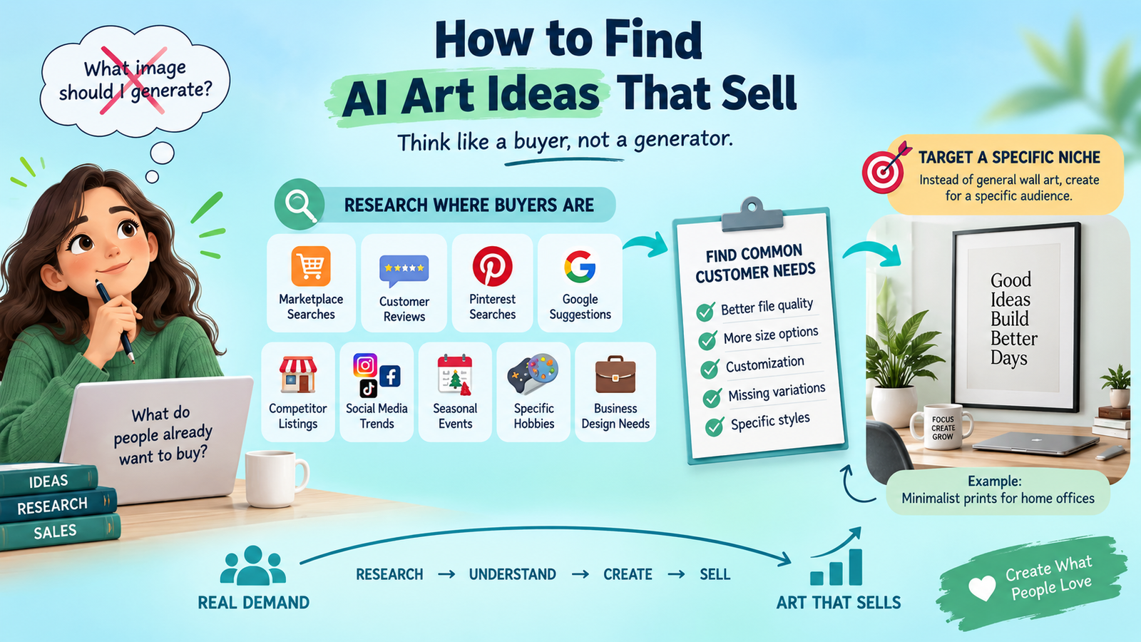 how to find art ideas that sell