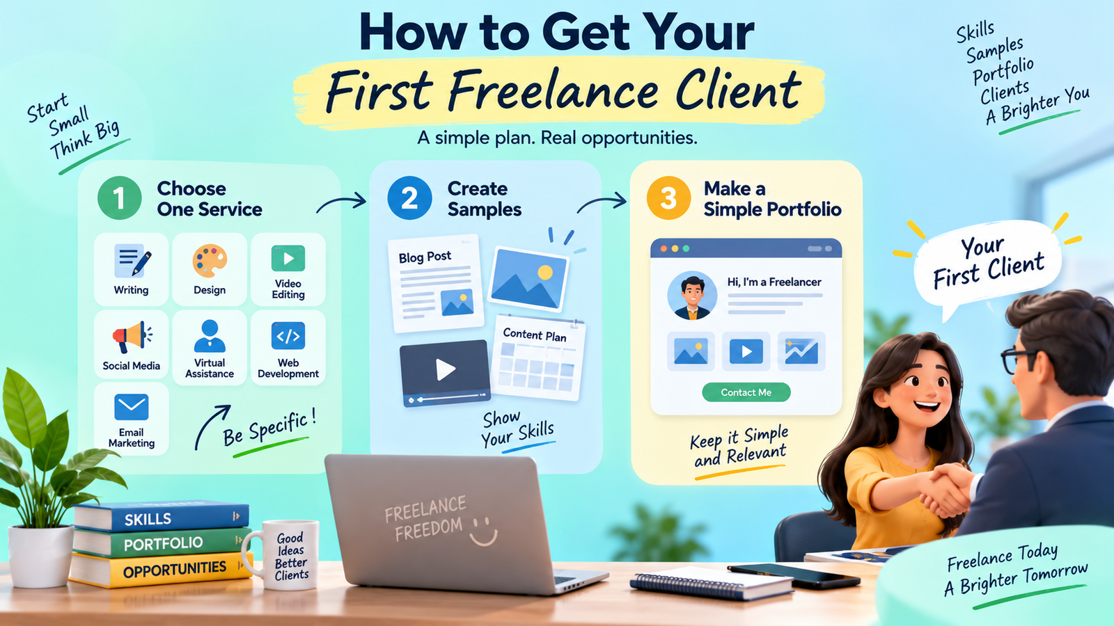 how to get your first freelance client