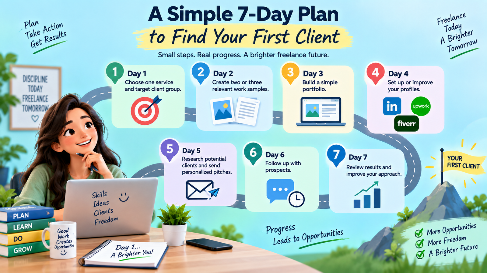 A simple 7-day plan to find your first client