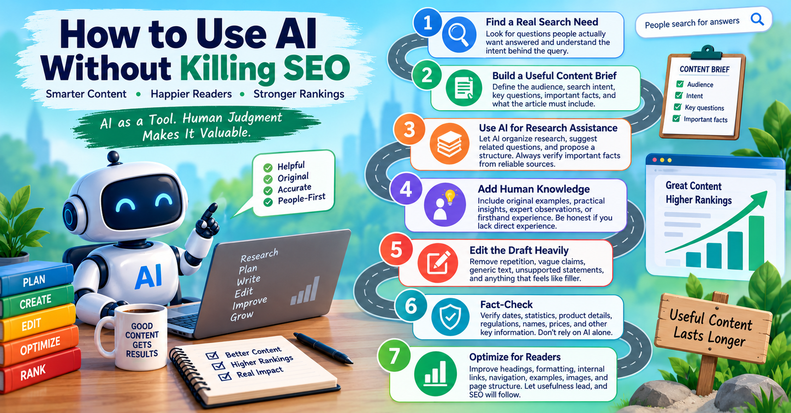 how to use AI without killing seo