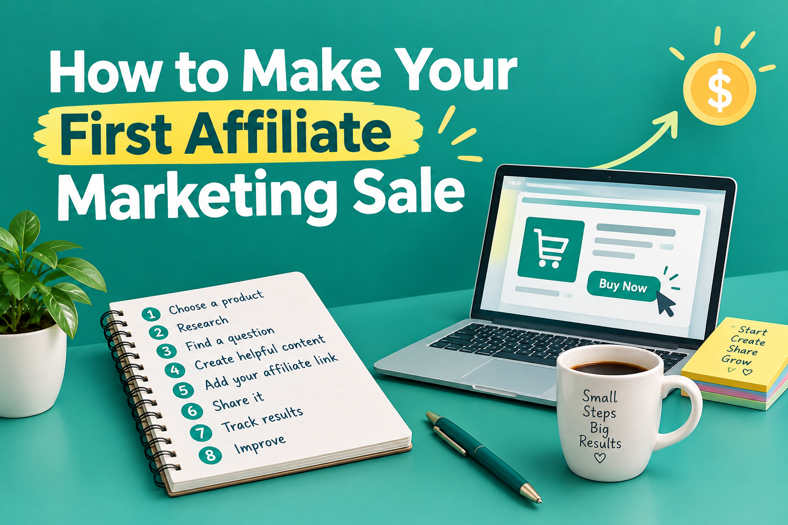 How to Make Money With Affiliate Marketing for Beginners (Fast) 3 how to make your first affiliate marketing sale